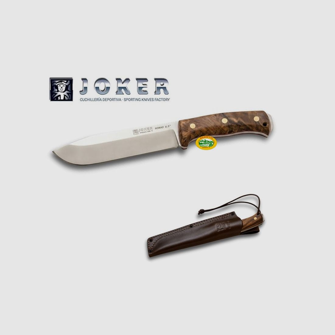 JOKER coltello Nomad 6,5 con fodero cuoio