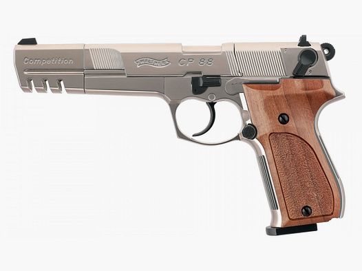 Walther CP88 Competition nickel crosse bois Pistolet à plomb