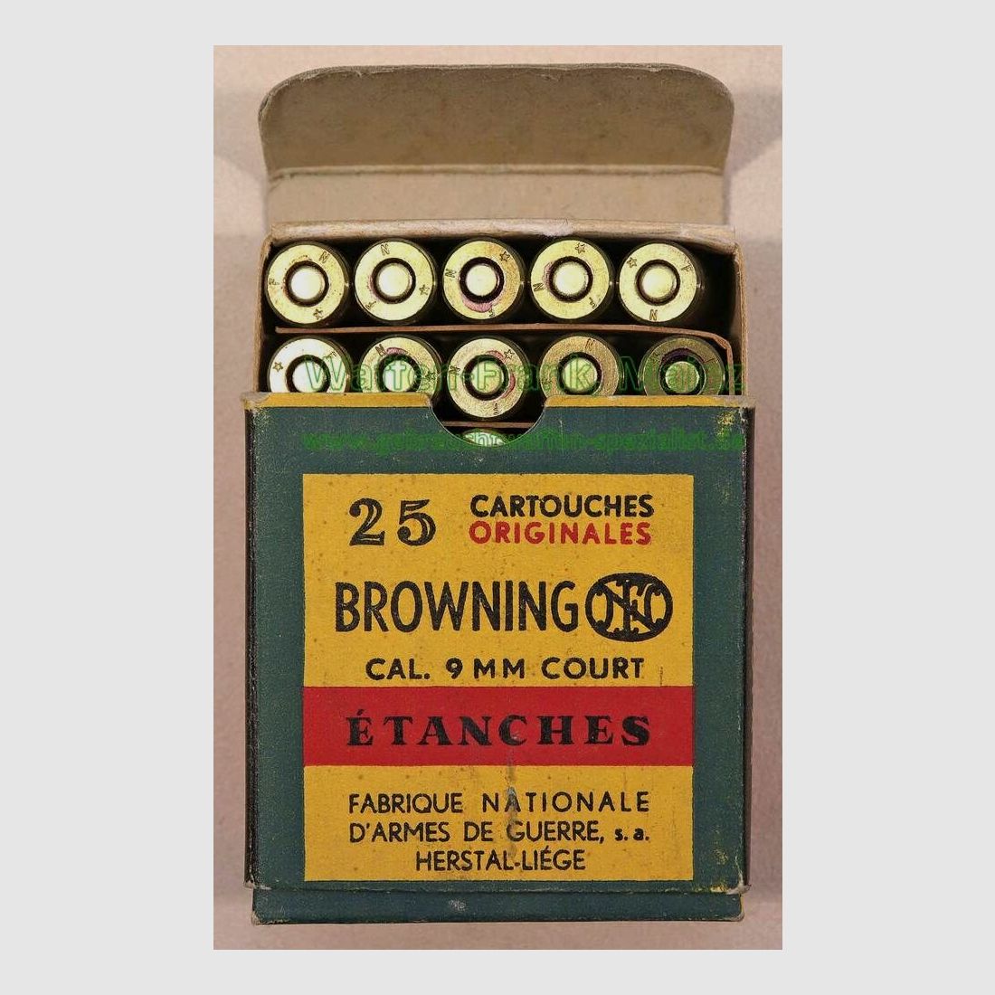 FN Fabrique Nationale Lüttich Pistolenpatronen 9 mm/kurz/9x17/.380 ACP