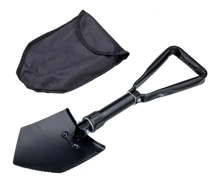 BW Klappspaten Imit., 2-fach klappbar, Schwarz + Tasche, Bild 3 von 3