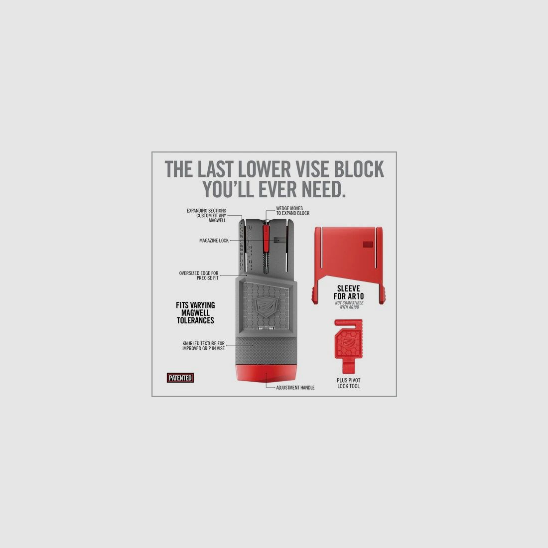 Real Avid Smart-Fit AR15 Vise Block with Sleeve for AR10, Bild 2 von 3