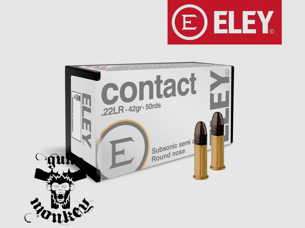 Munición ELEY Contact Subsonic 2,7 g / 42 gr cal. .22 LR (1 paquete = 50 unidades)