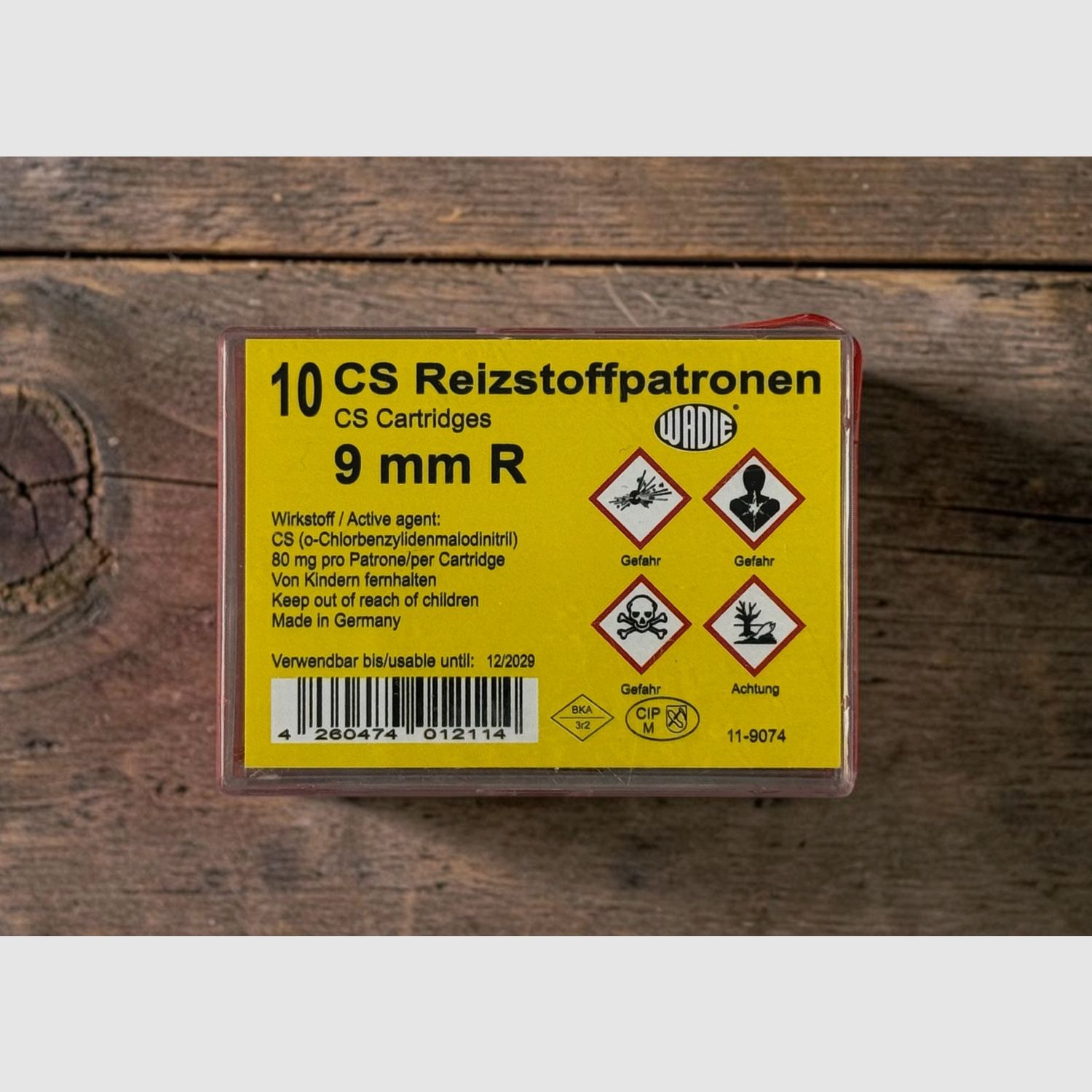 Wadie CS irritant cartridges cal. 9 mm R