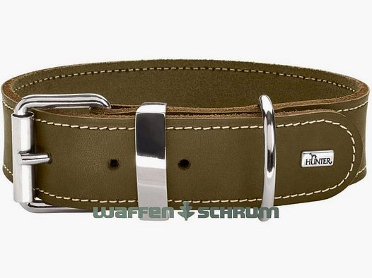 Hunter Halsung Aalborg Special olivgrün / aus Leder