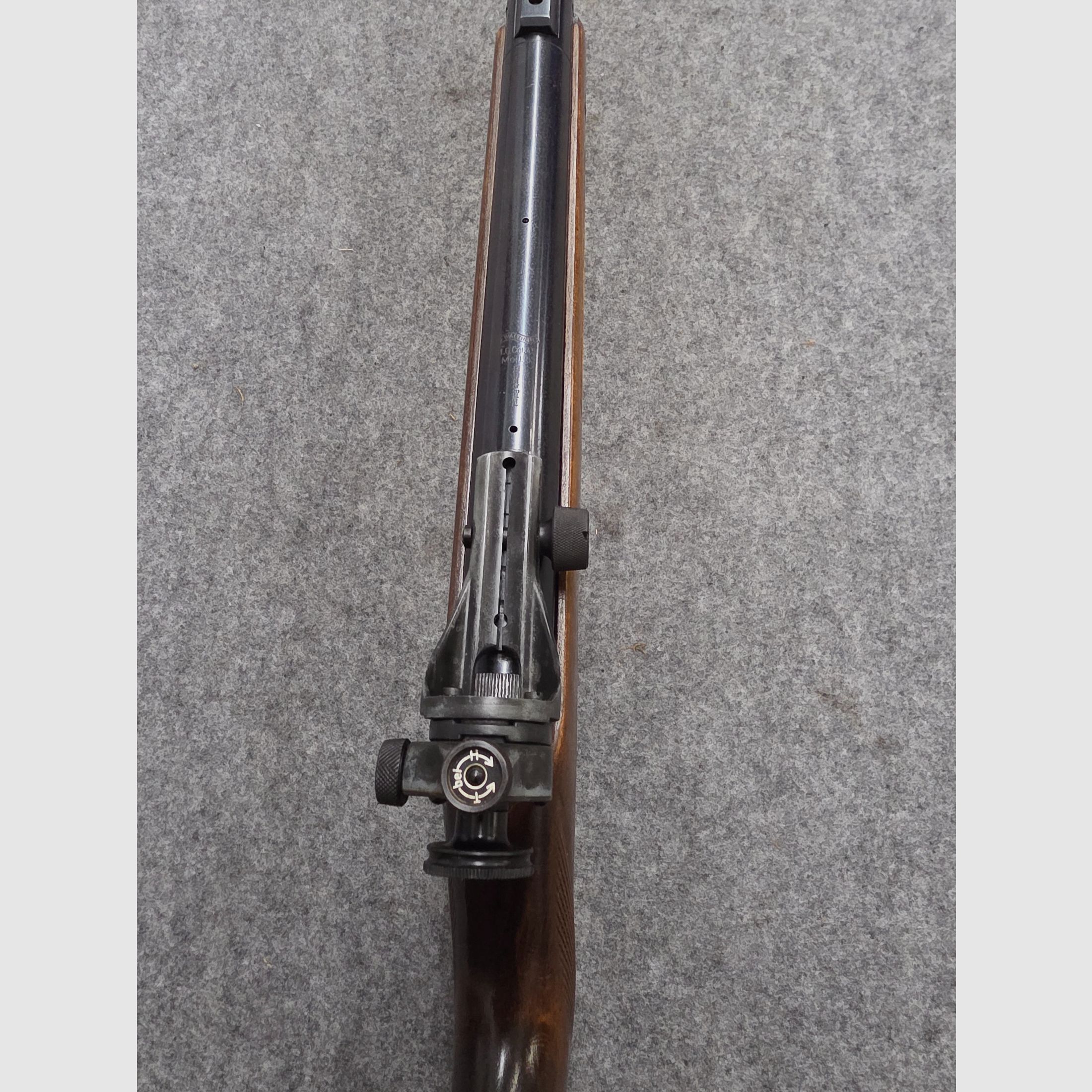Vecchio Walther Mod. 53 Knicker carabina ad aria con diottra senza marchio F degli anni '50/'60 cal. 4,5mm Diabolo, immagine 8 di 12