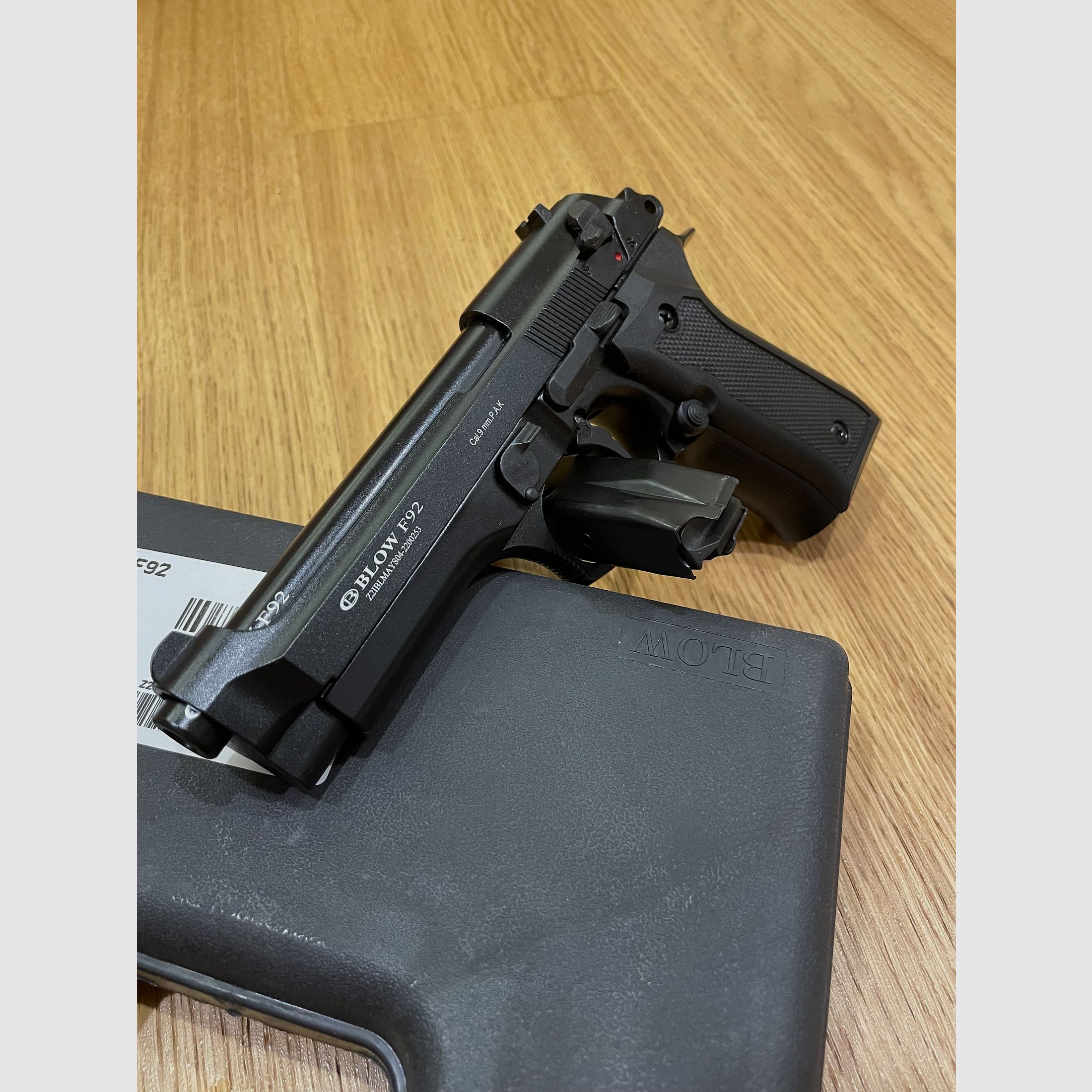 BLOW F92 Black 9mm P.A.K. blank firing pistol Beretta 92F / M9 replica