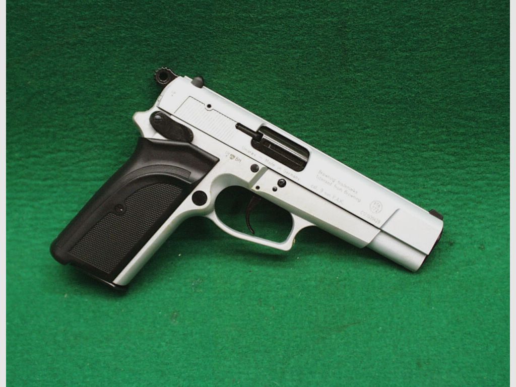 Browning GPDA 9 blank firing pistol, crushed silver
