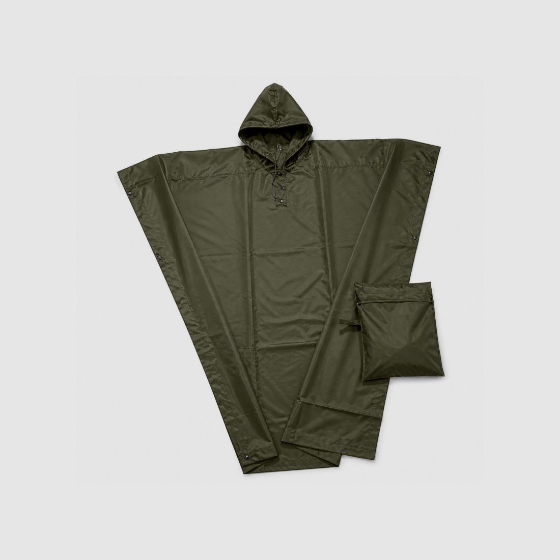 Wasserdichter Poncho in Khaki, Einheitsgröße Percussion®, Bild 2 von 8