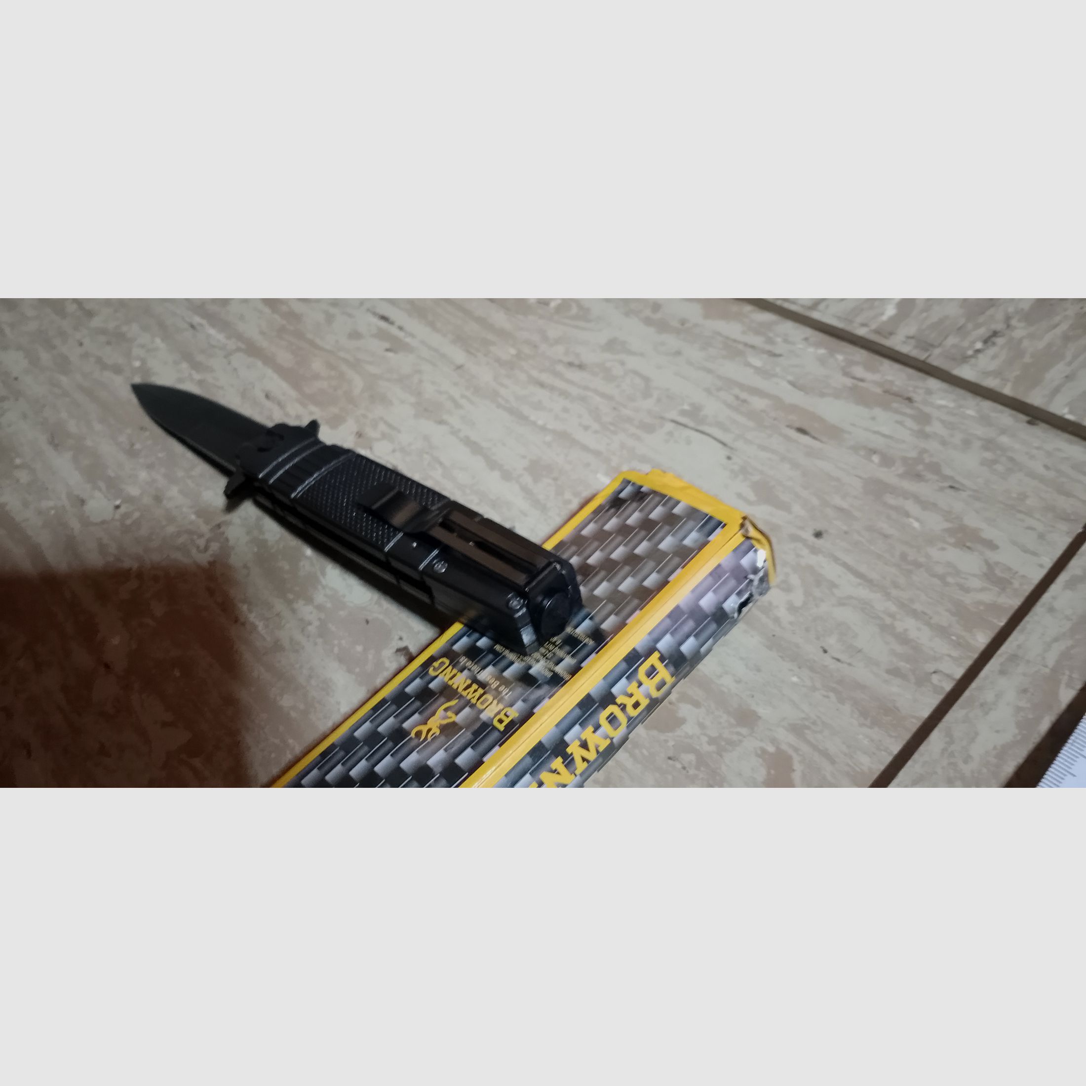 Neues Browning Messer stabiles Edelstahl klappmesser schwarz  aus Sammlung mit Ovp