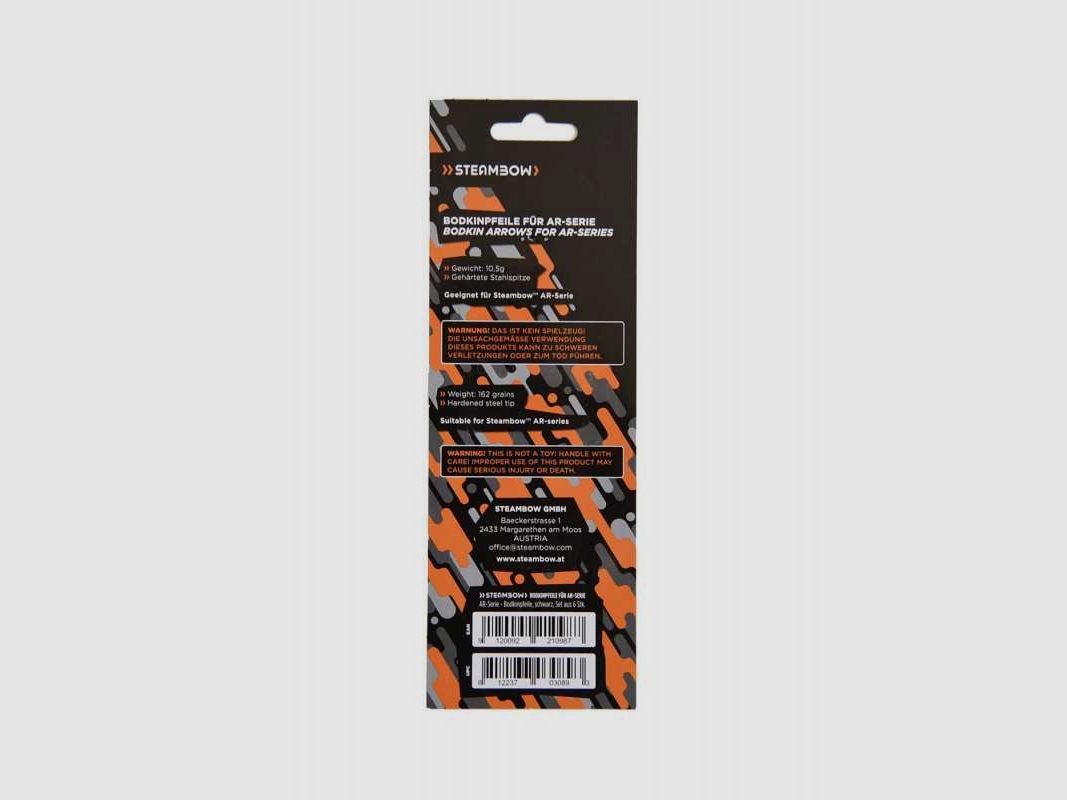 Steambow Bodkinpfeile für Stinger Repetier-Armbrustpistole, 6 Stück