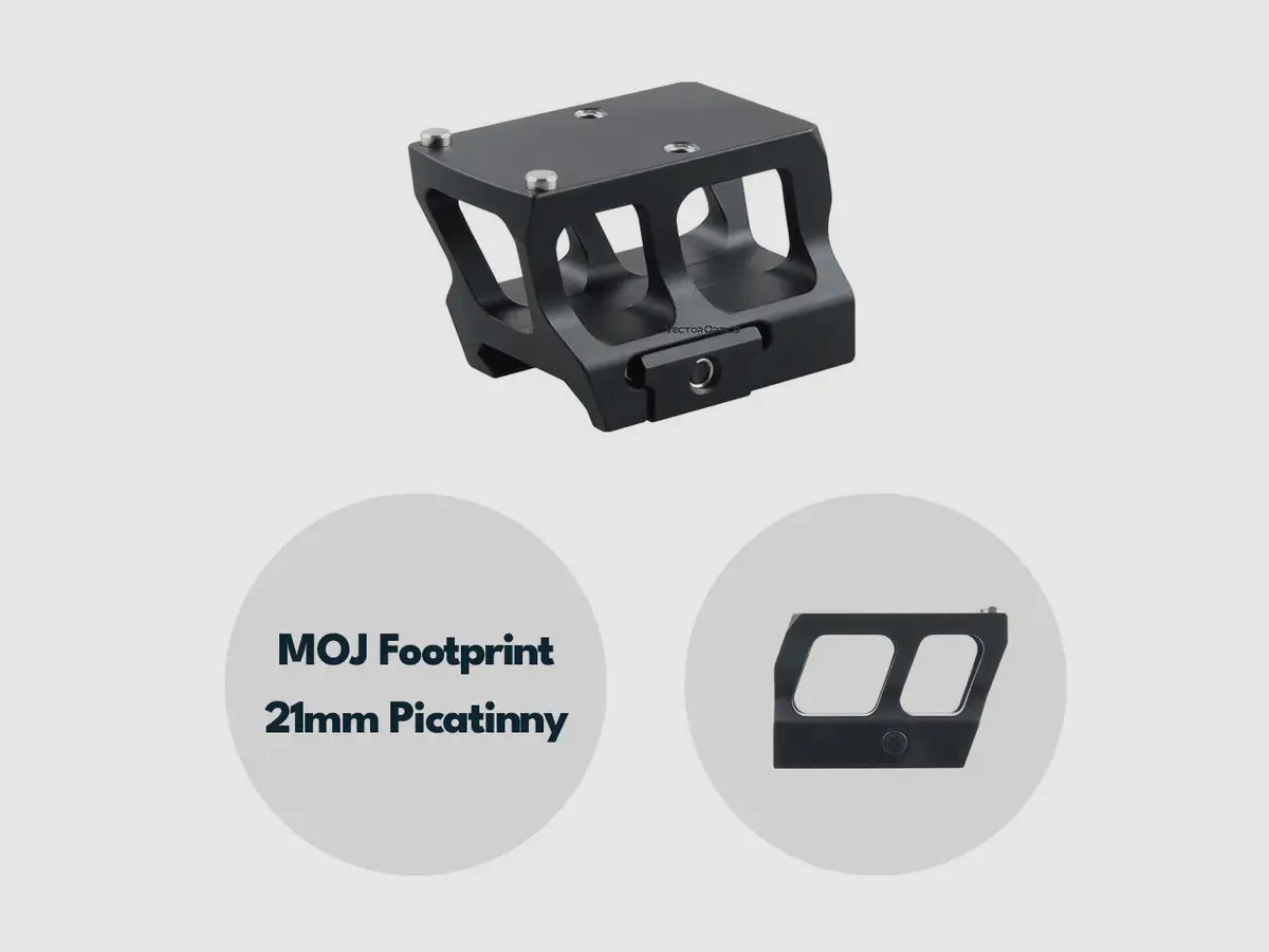Vector Optics SCRA-71 Montaggio con MOJ (RMR) Footprint, 21mm Picatinny, h=28mm, immagine 1 di 5