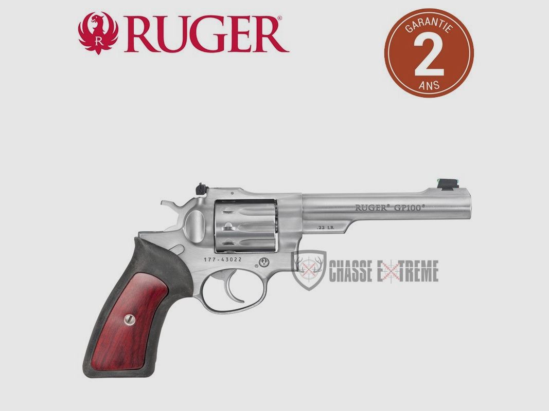 Revolver RUGER GP100 Edelstahl Kaliber 22Lr