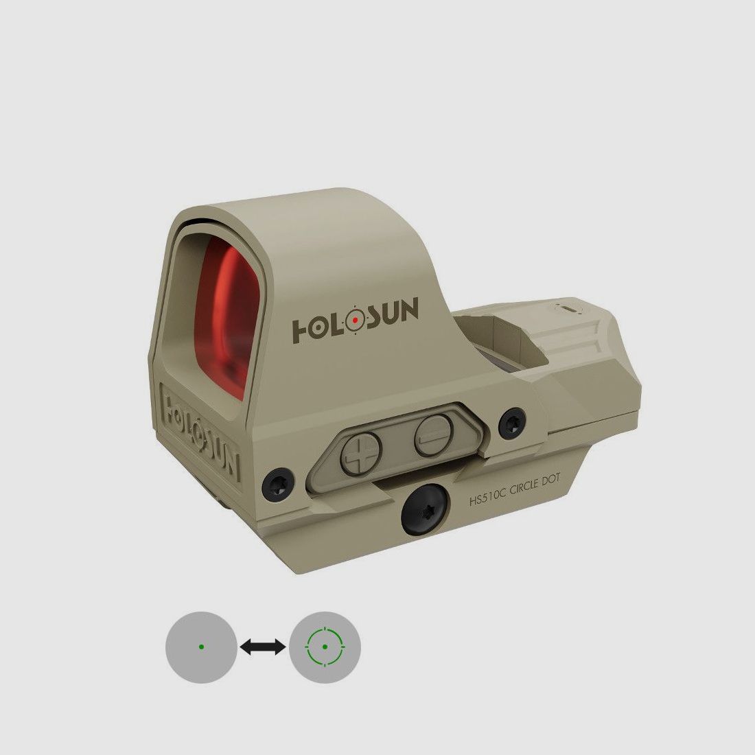 Holosun HE510C-GR-FDE Red Dot Sight