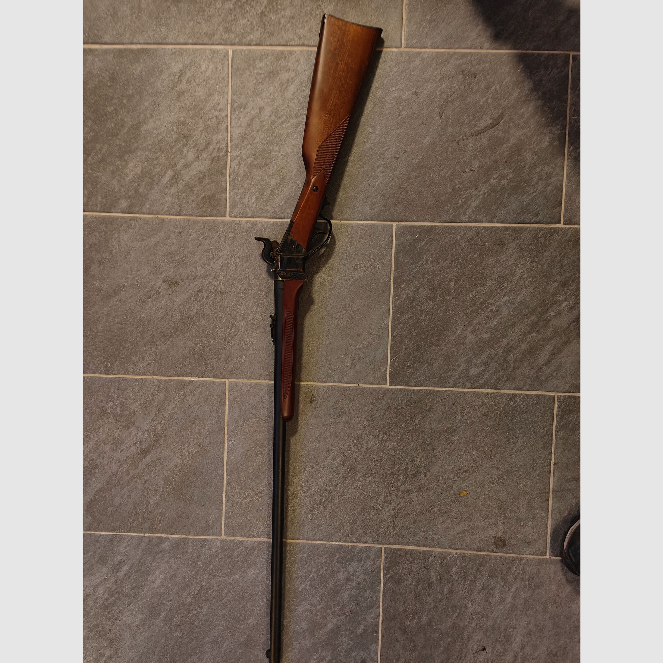 Perkussionsgewehr Kal.45/70 Perk. Länge: ca. 118cm Lauflänge: ca. 74,5cm,