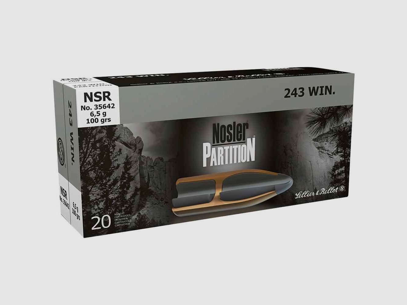 .243 Win. Nosler Partition 6,5g/100grs. Sellier & Bellot