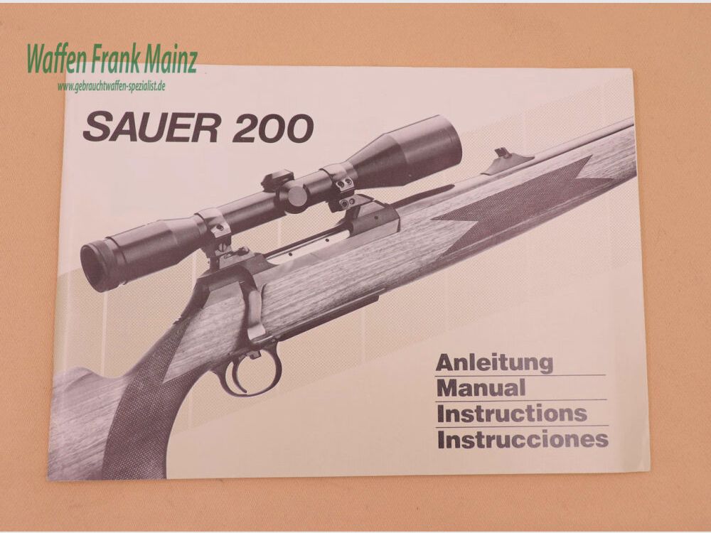 Sauer and Son/Eckernförde Operating Instructions Sauer 200