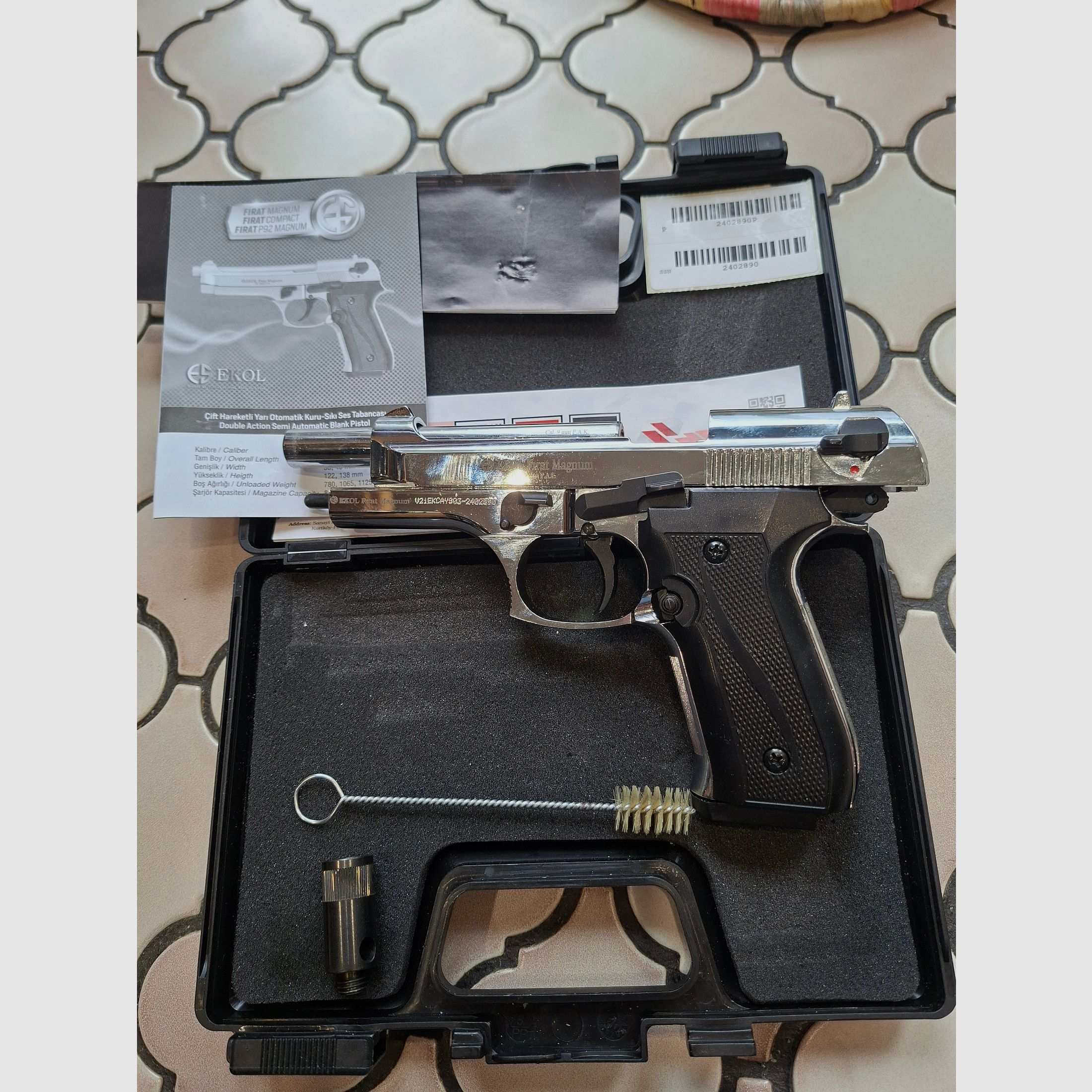 EKOL Firat Magnum Chrom 9mm P.A.K. - Gaz Signal NEU !, image 2 sur 3