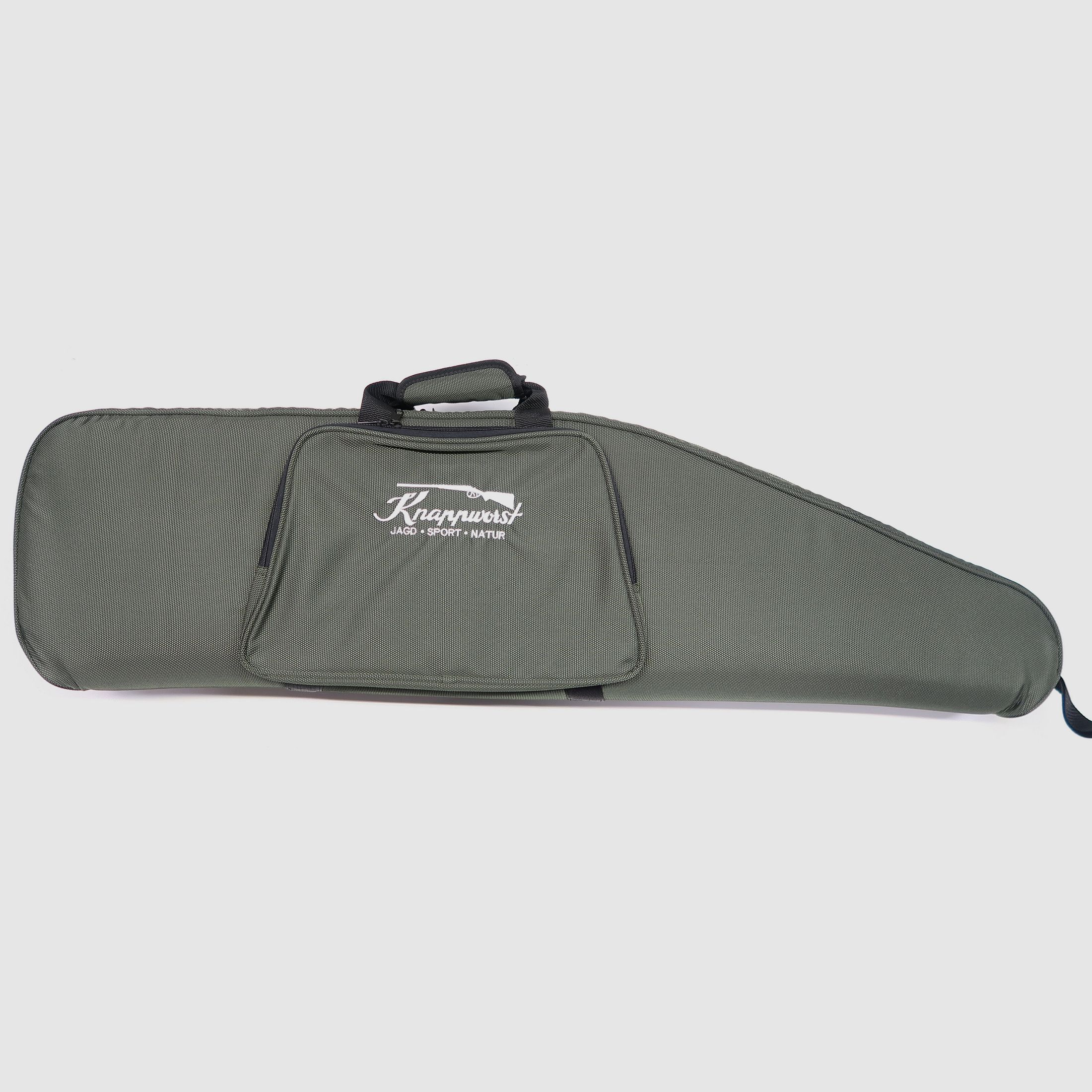 Knappworst Gewehrfutteral grün mit Tasche 110cm