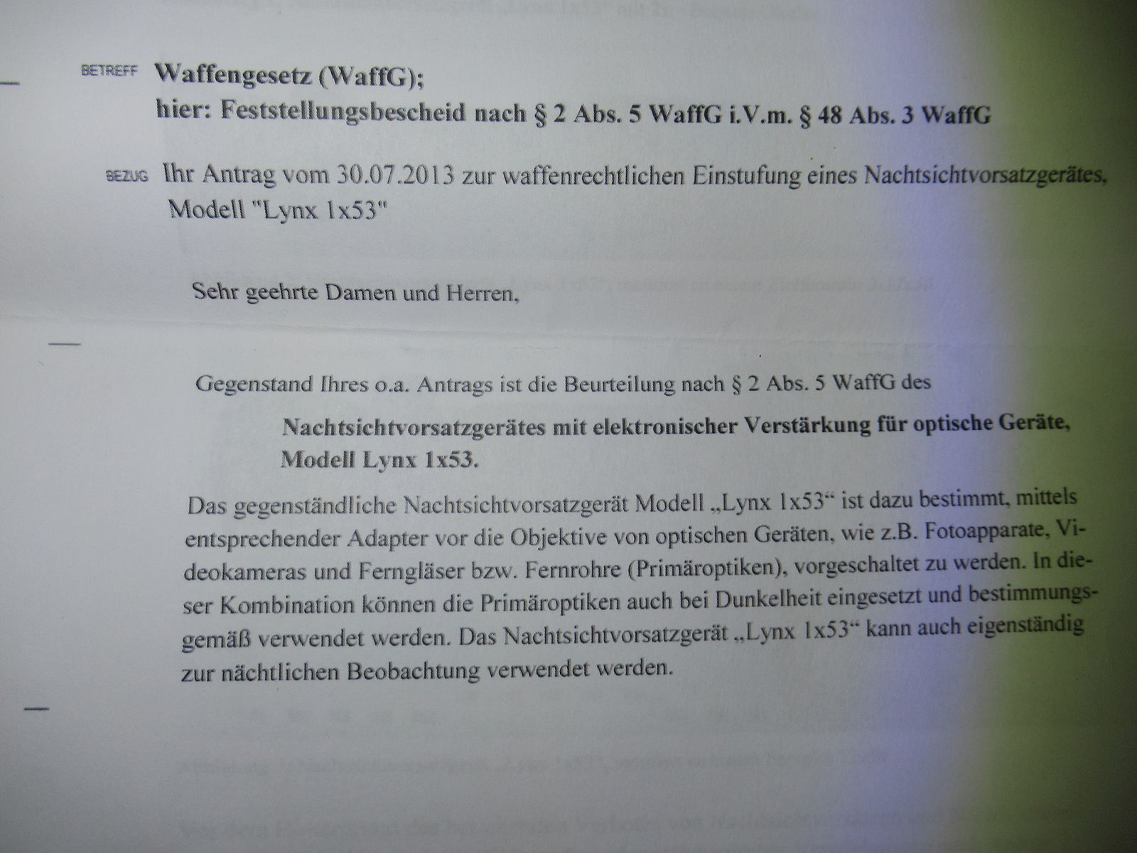 Nachtsicht Vorsatzgerät LYNX 1x53 mit Photonis Röhre und IR-Laser !! TOP !!!