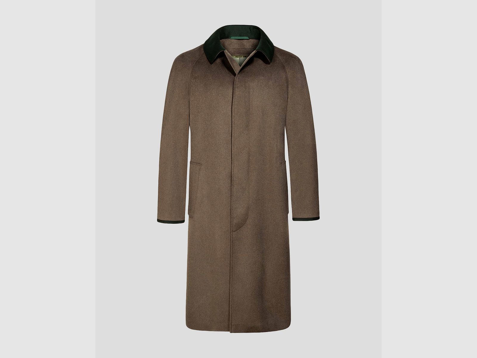 Manteau en Cachemire Habsburg Albert en Vert Mousse Disponible à partir d'octobre 2026, image 1 sur 3