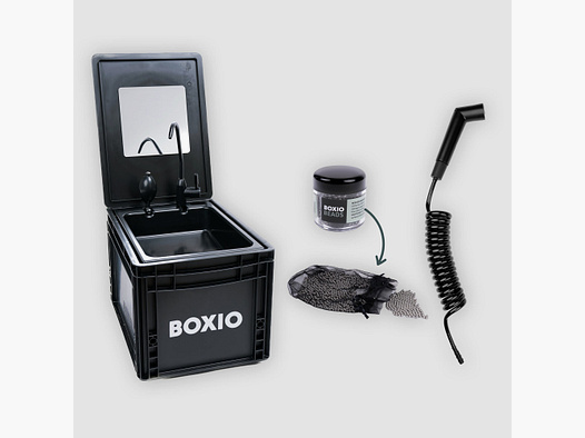 BOXIO WASH PLUS | Lavabo mobile con doccia da campeggio