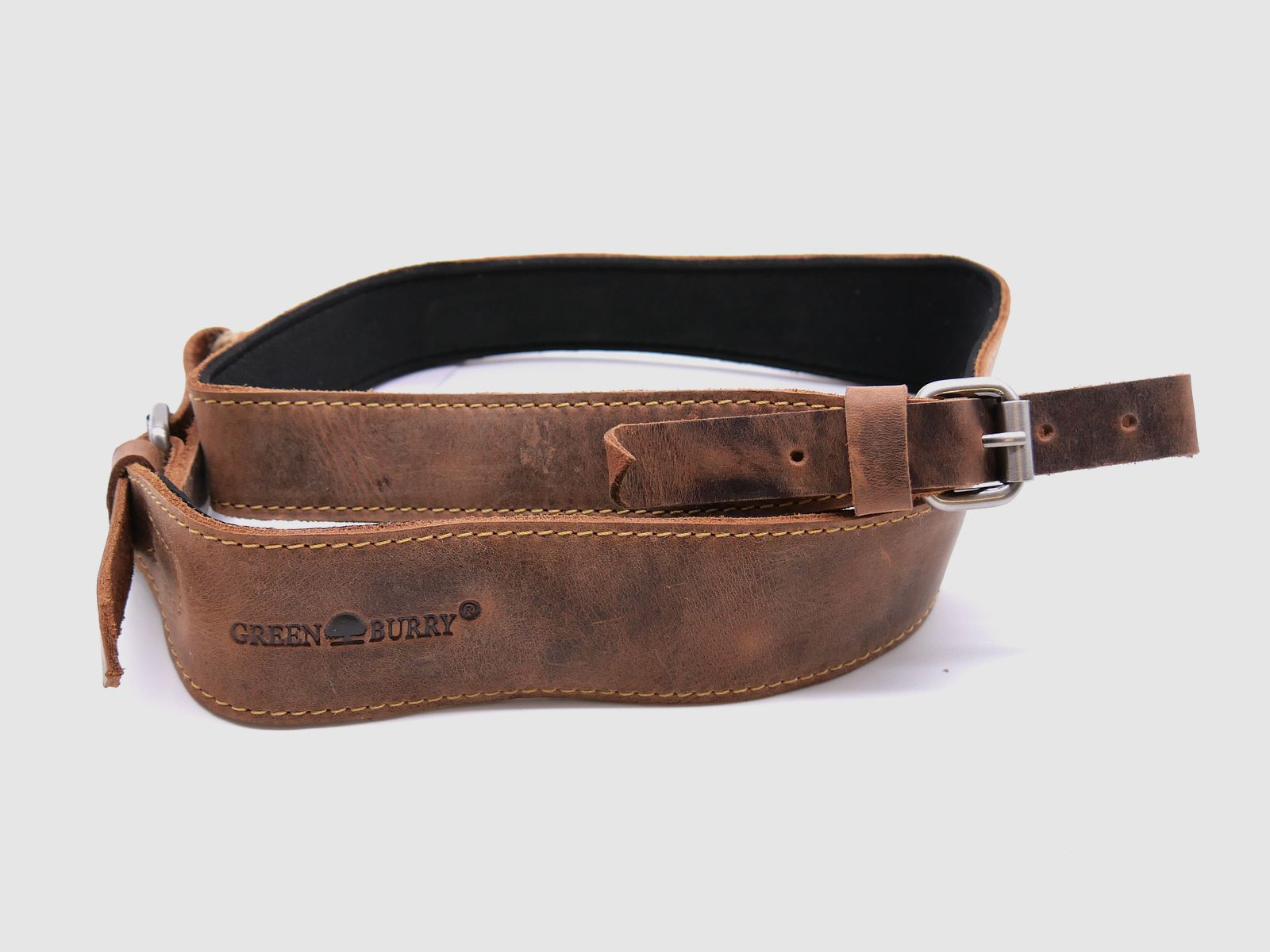 Greenburry Leder Gewehrgurt Gewehrriemen braun Vintage GS-2 1599-25