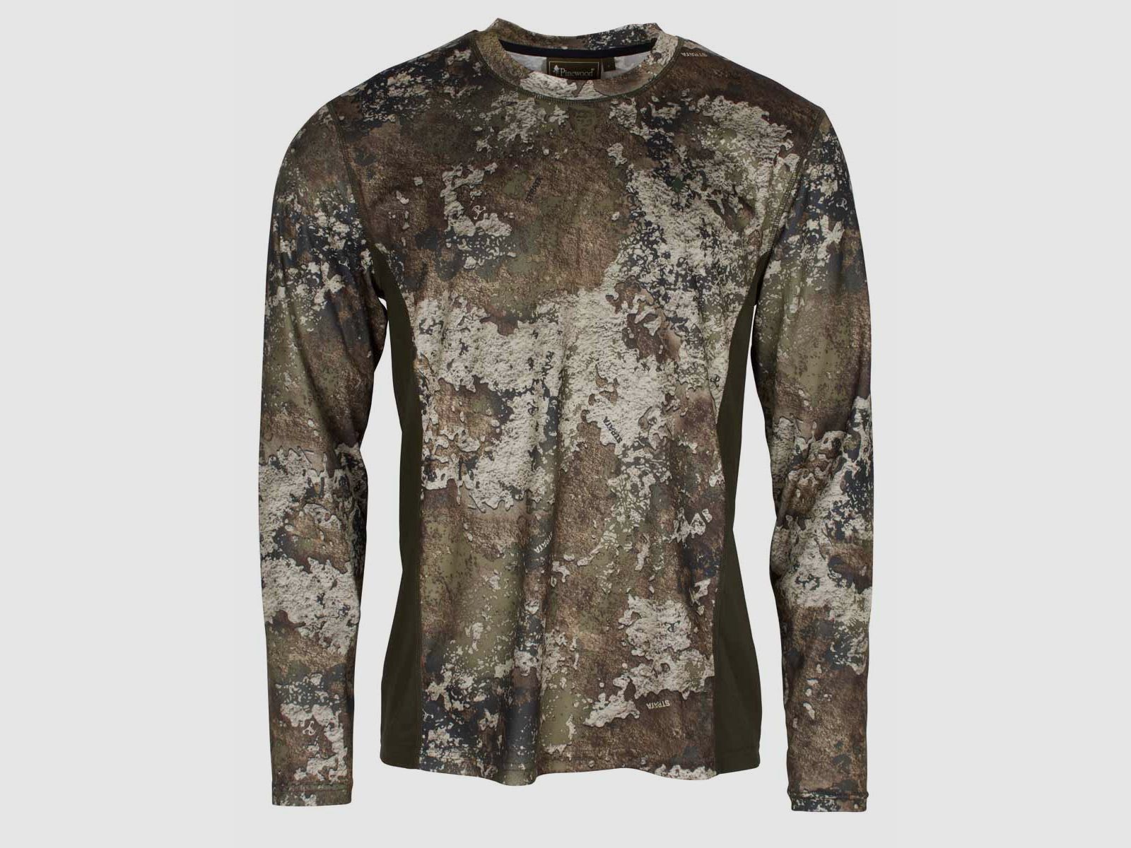 Pinewood Langarmshirt Furudal Strata/Moss Green