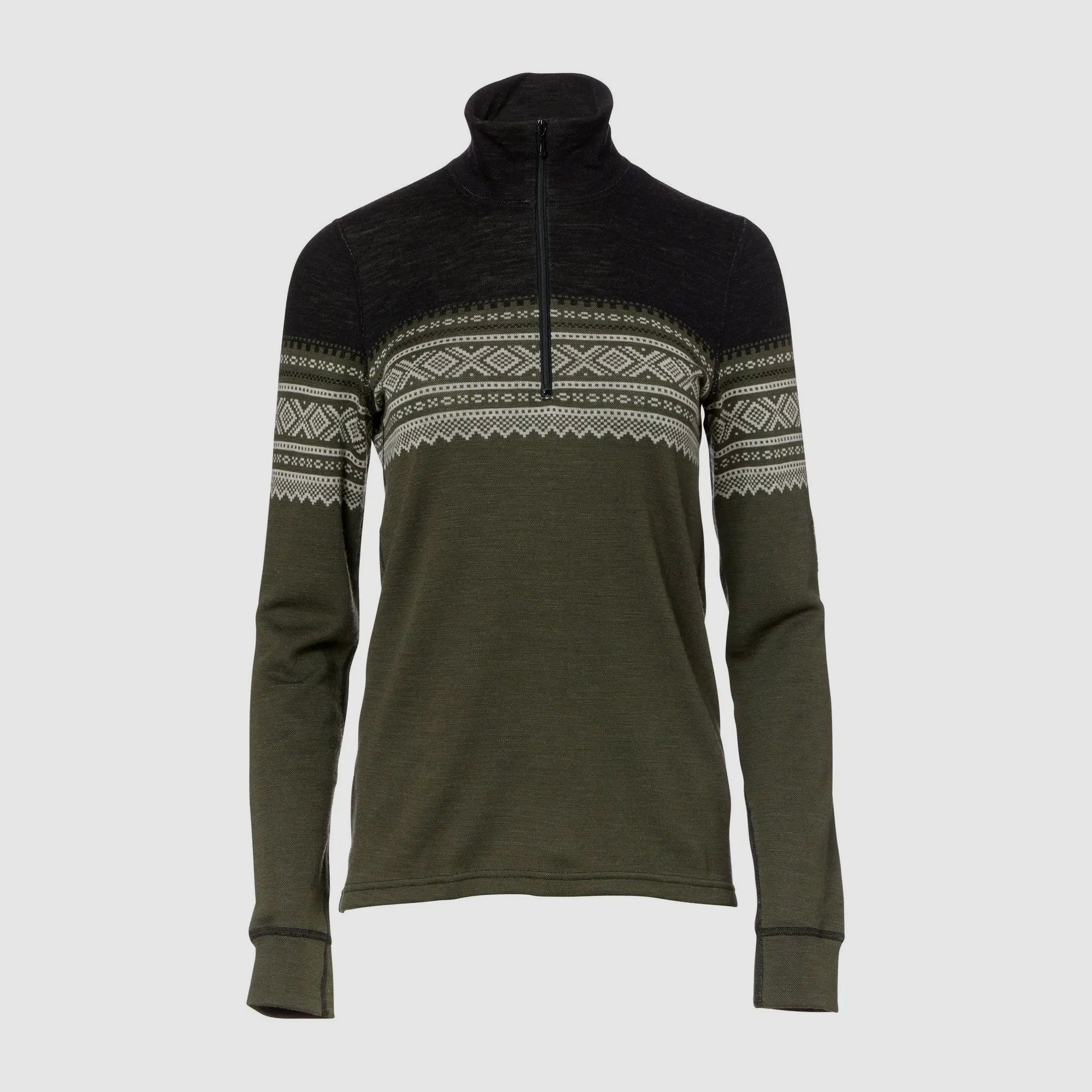 aclima Pullover DesignWool Marius Mock Neck Zip nordmarka Frauen