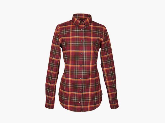 Foresta Karodamenbluse Leichtflanell Rost - 34