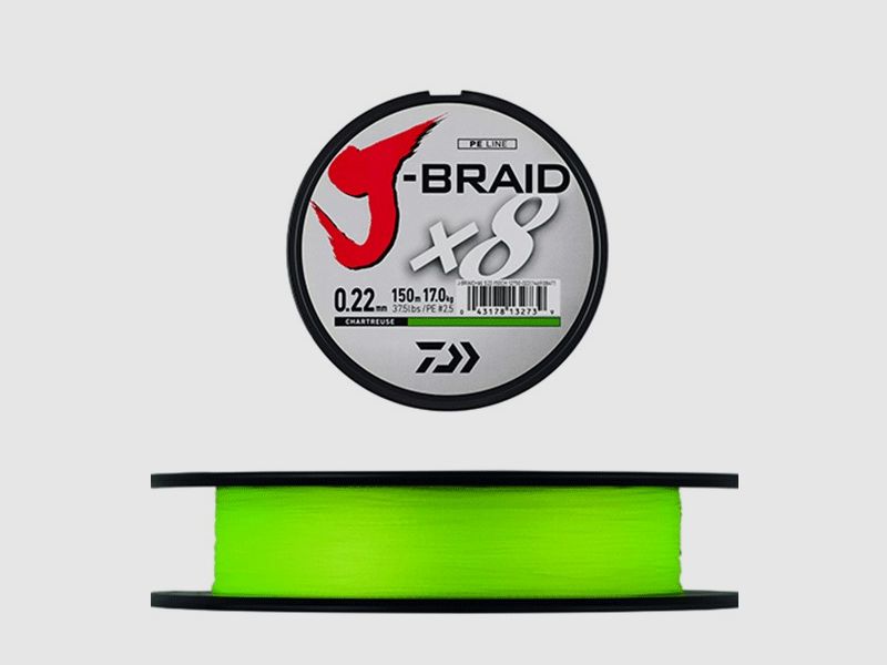 DAIWA J BRAID X8 150M CHARTREUSE