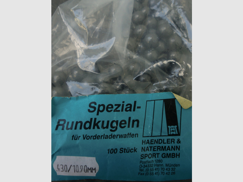 Vorderlader-Rundkugeln H&N .430