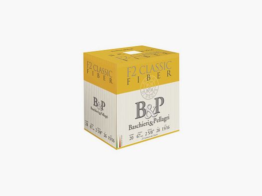 BOX OF 25 CARTRIDGES B&P F2 CLASSIC FIBER 26 GAUGE 20 - 26G - PB 5