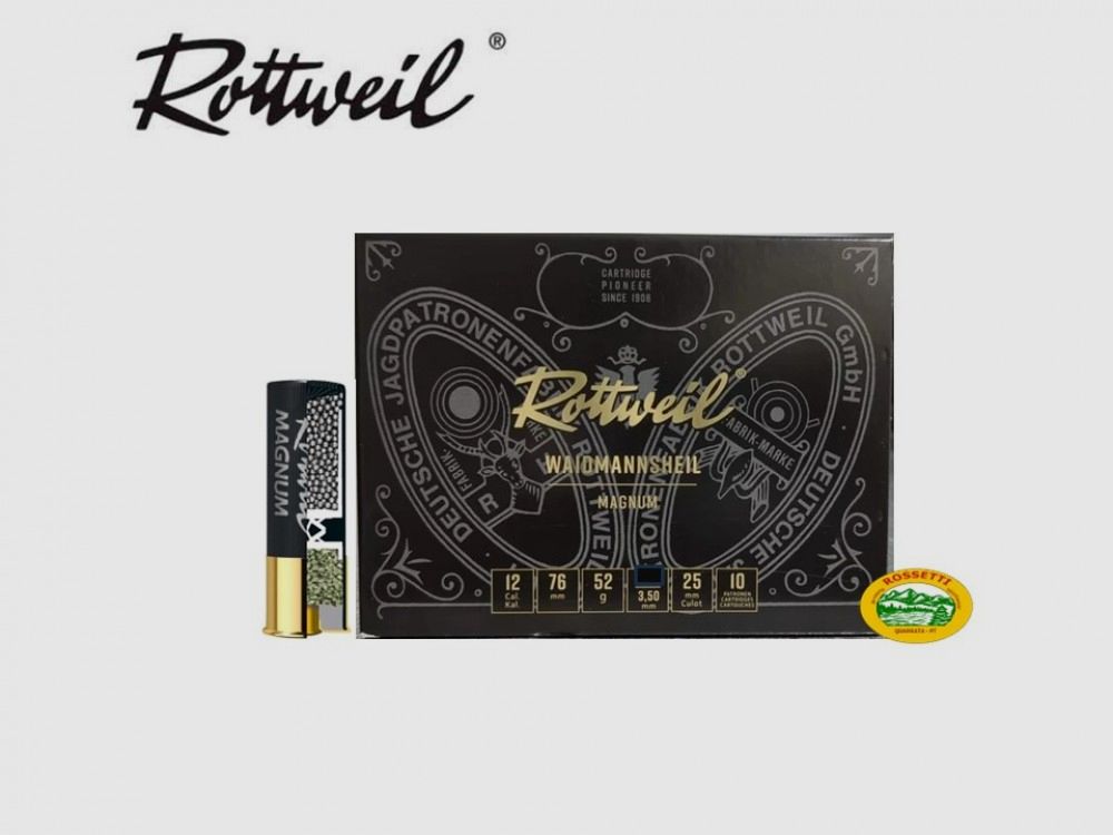 ROTTWEIL Patronen Waidmanncheil Magnum Kal.12 gr.52 pb.4