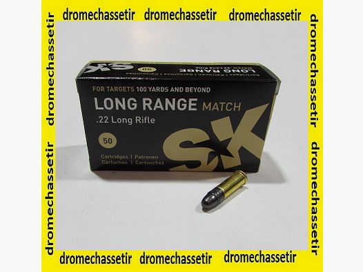 boite 50 cartouches cal 22lr SK Long Range Match 40 grains