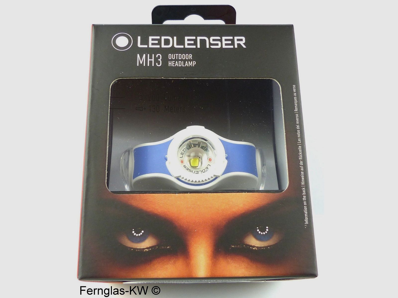 Ledlenser 501594 LED Kopflampe Stirnlampe MH3 Blau Weiß Leuchtkraft 200 Lumen