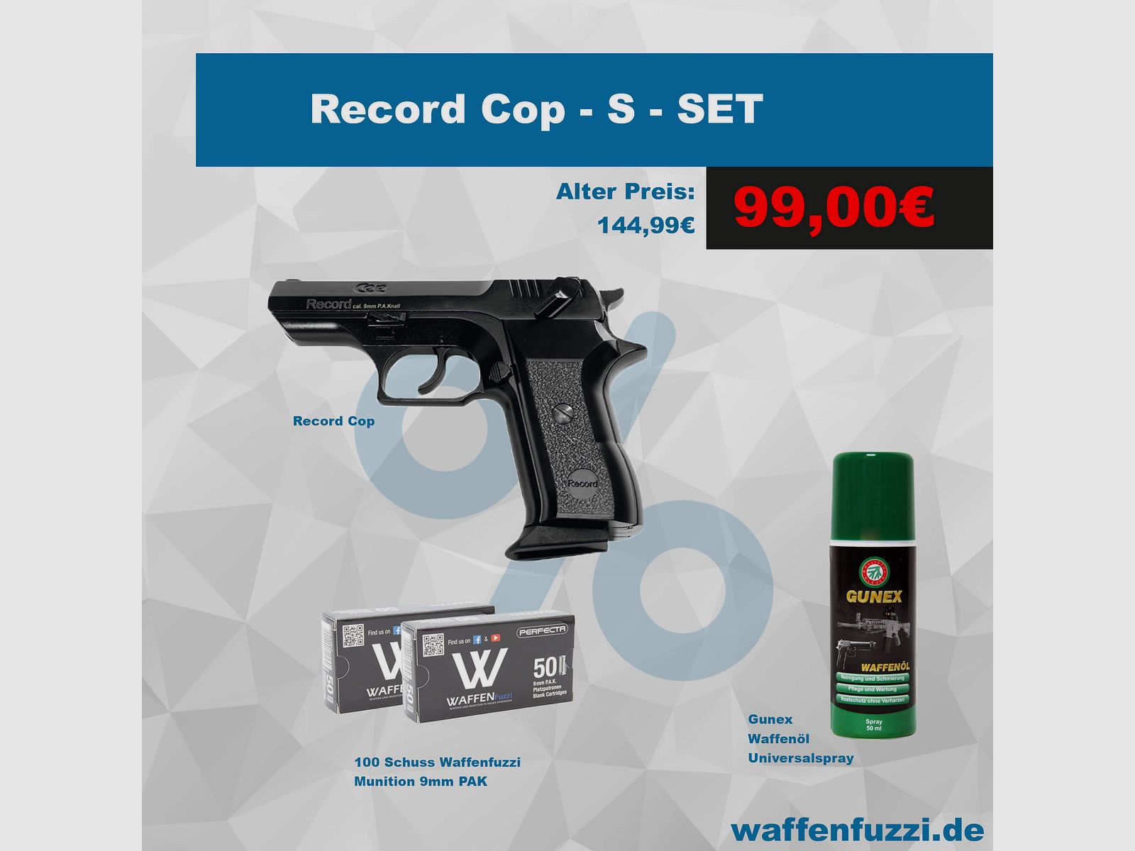 Record Cop Schreckschusspistolen Set "S" Kaliber 9mm PAK