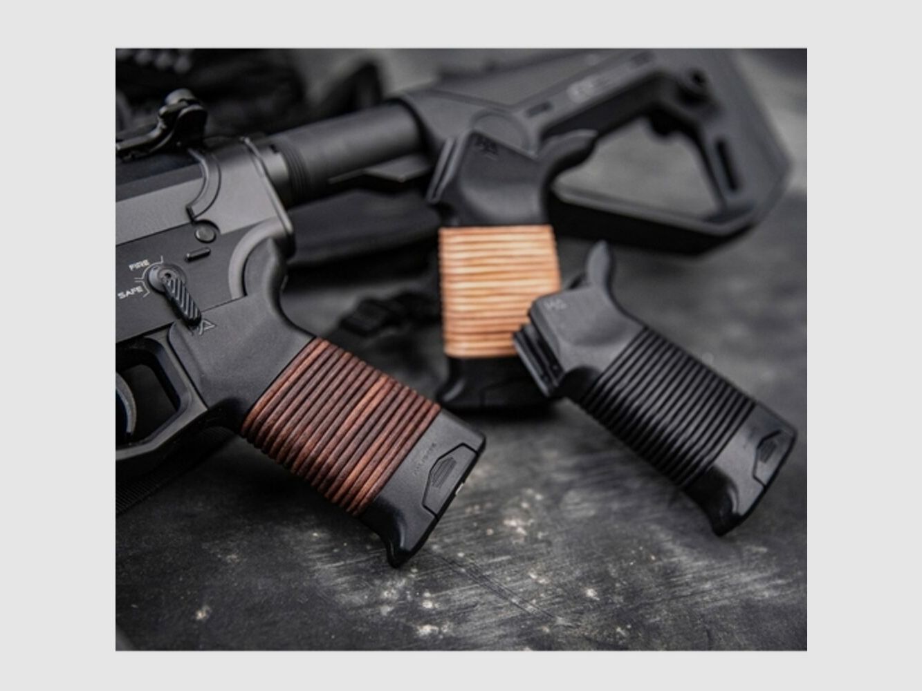 Hera Arms Pistolengriff AR15 Leather Grip Natural, Bild 3 von 5
