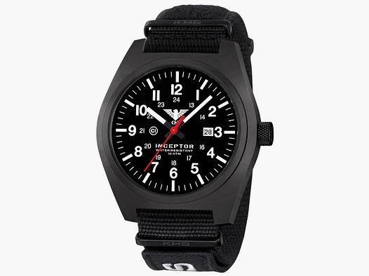 KHS KHS Wristwatch Inceptor Black Steel XTAC NATO Band