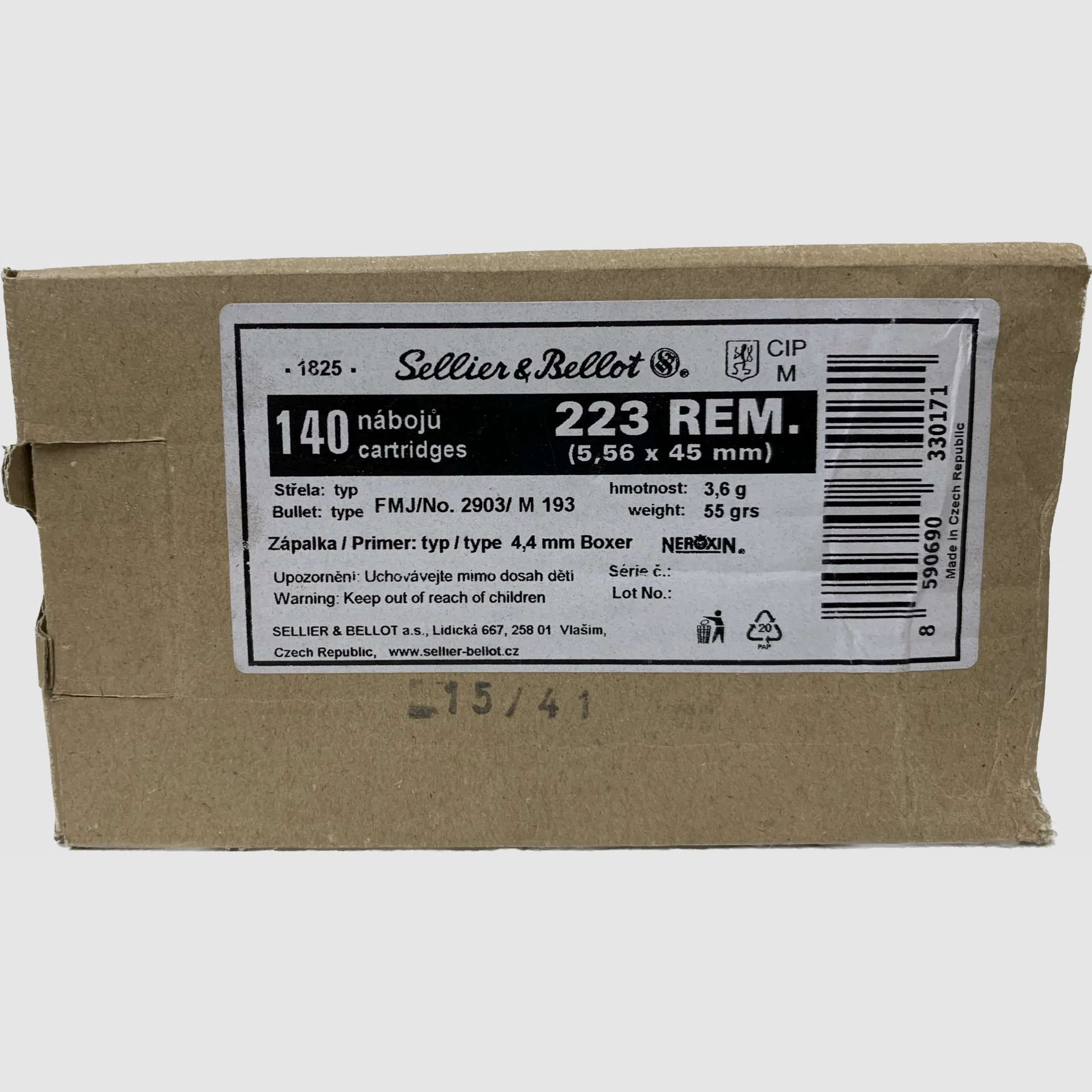 S&B .223 Rem FMJ 55 grs