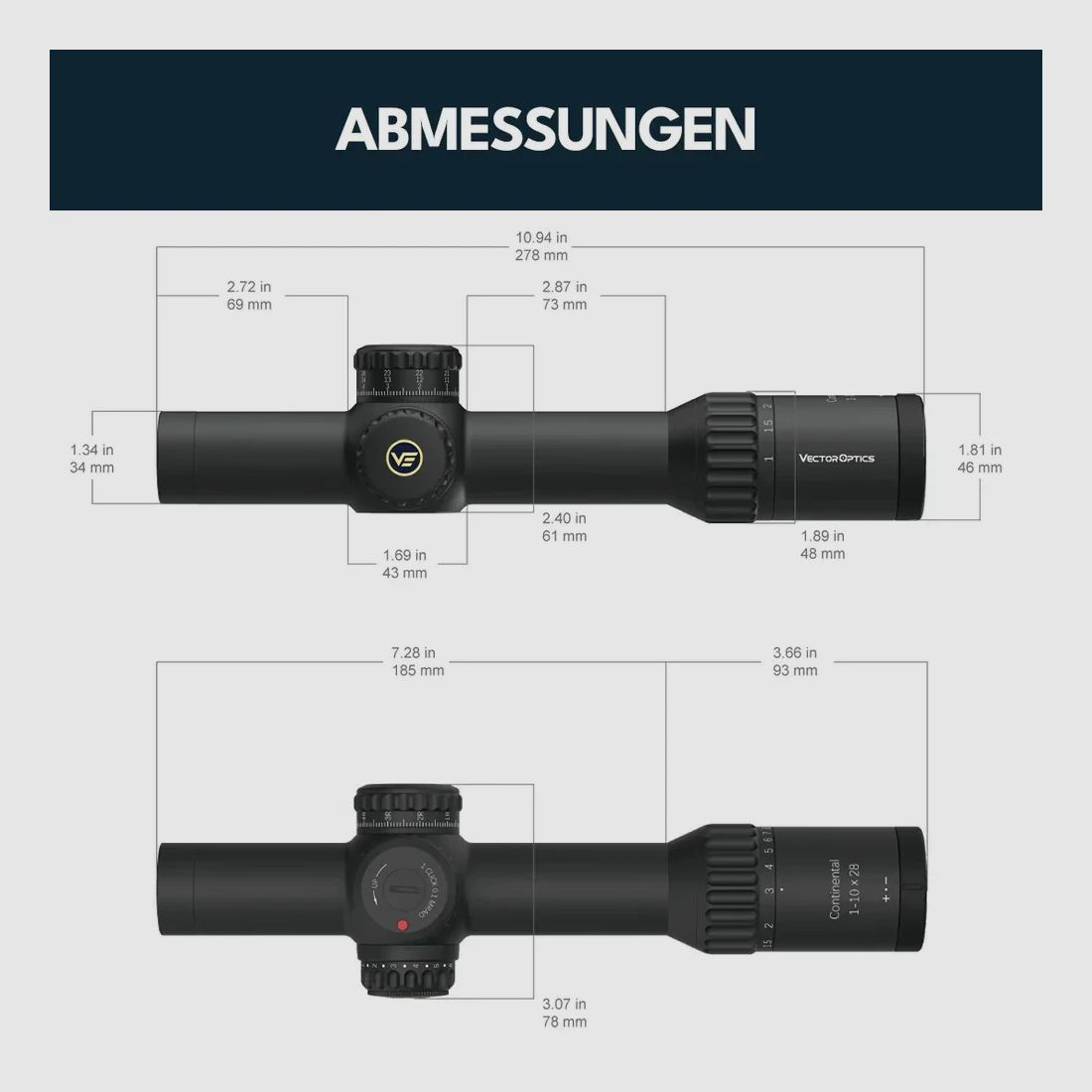 Vector Optics SCFF-47 Continental x10 1-10x28FFP ED