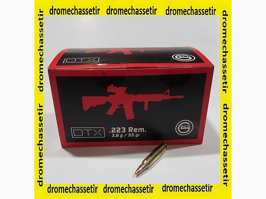 Boite 150 cartouches Geco DTX cal 223 Remington 55 grains FMJ