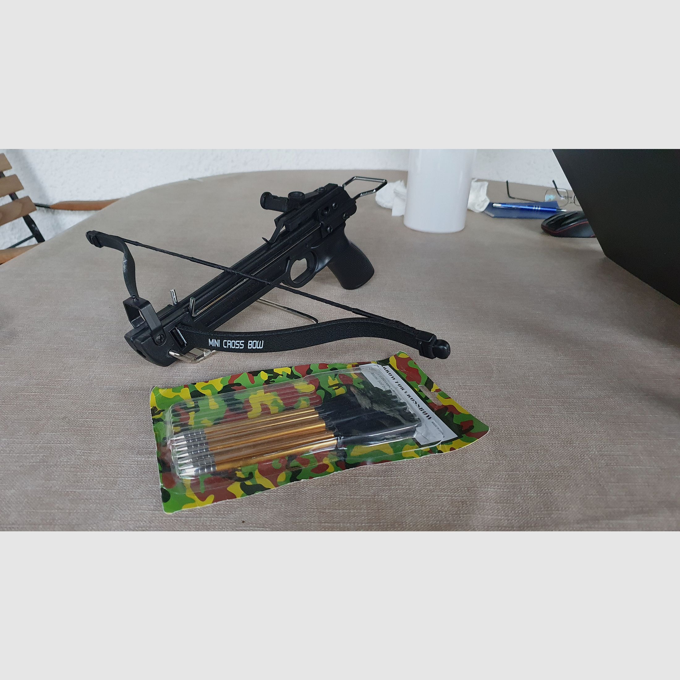 Pistolenarmbrust 50 lbs mit 7 Alubolzen Armbrust