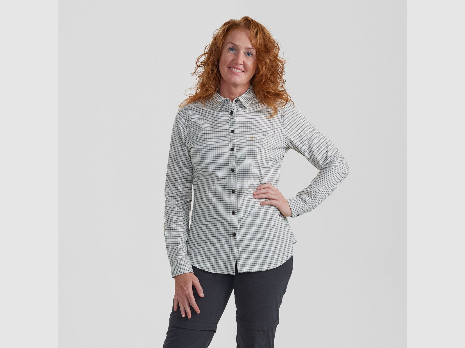 Lady Sara Bluse - Green Check – Kleidergröße Damen: 44