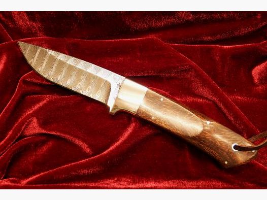DNC St. Hubertus Ironwood Jagdmesser Damast