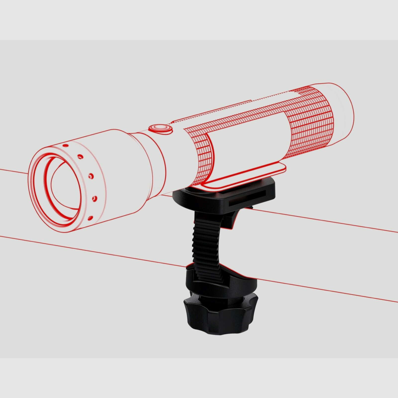 Ledlenser 502256 Universal Mounting Bracket Montage Halterung für Stange Rohr Type E
