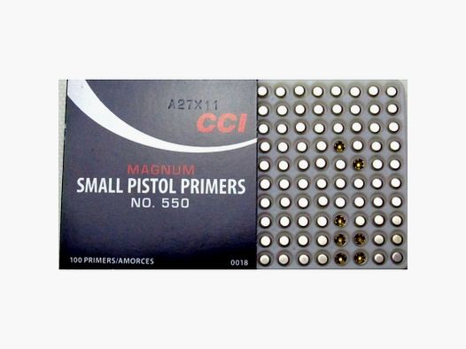 CCI550 ZÜNDHÜTCHEN SC100 SMALL PISTOL