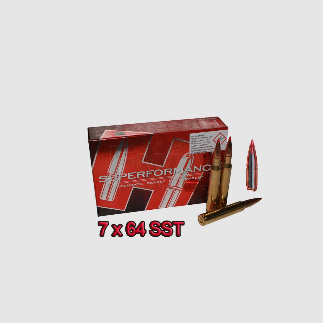Patronen 7X64 SPF SST (Super Shock Tipped) 162grs. - Hornady
