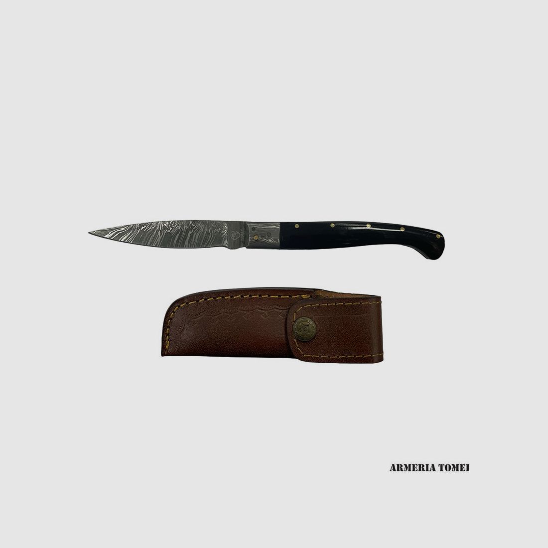 PATTADA MANICO CORNO LAMA DAMASCO 10cm, immagine 1 di 3
