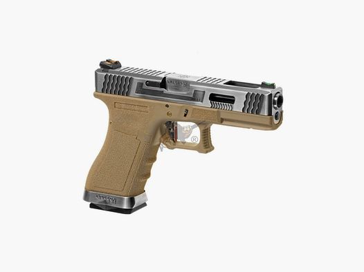 WE Custom 17 Metall Version Dual Tone Desert GBB -F-