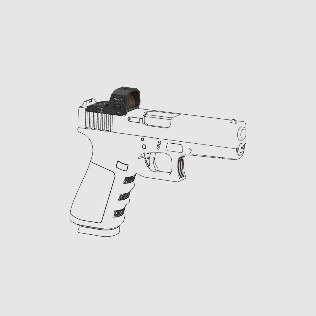 RED DOT – VECTOR OPTICS – FRENZY 1x16x21 | 3 MOA Dot | Direct Slide Mount | Standard MOS Red Dot Sight | SPECIFIC FOR GLOCK, NO 6 GEN., image 8 of 11